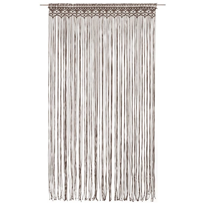 vidaXL - Gordijn - macramé - 140x240 - cm - katoen - taupe