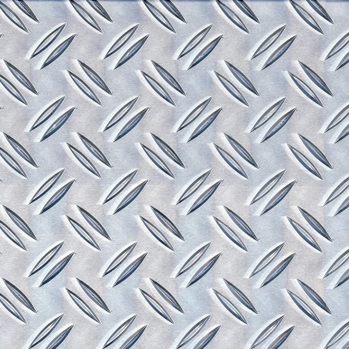 Geribbeld Aluminium Structuurplaat 200 x 1000 mm – Natuurlijke Afwerking