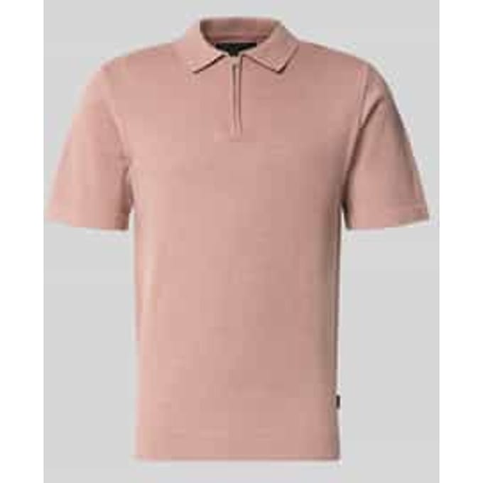 regular fit poloshirt met rits model 'MILANO'