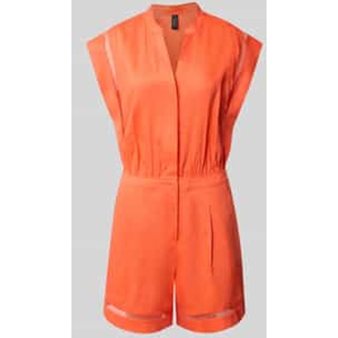 Jumpsuit van linnenmix met opengewerkte borduursels