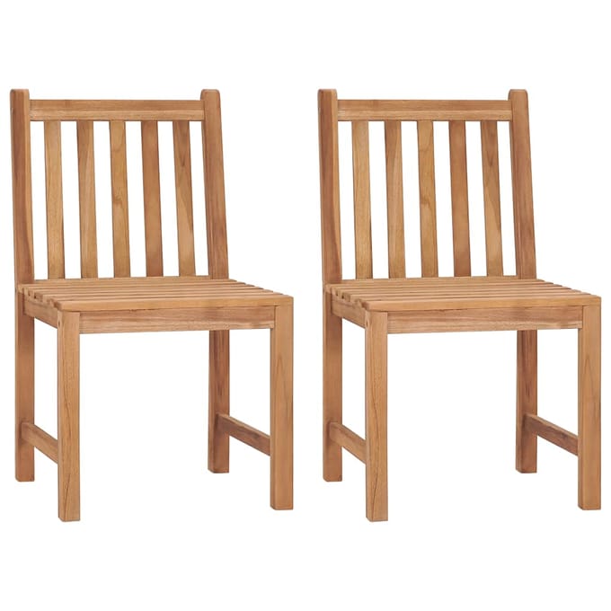 vidaXL - Tuinstoelen - 2 - st - met - kussens - massief - teakhout