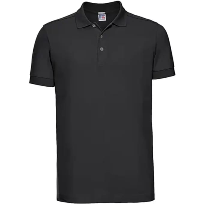 Men's Stretch Poloshirt 'Russell' Black - M