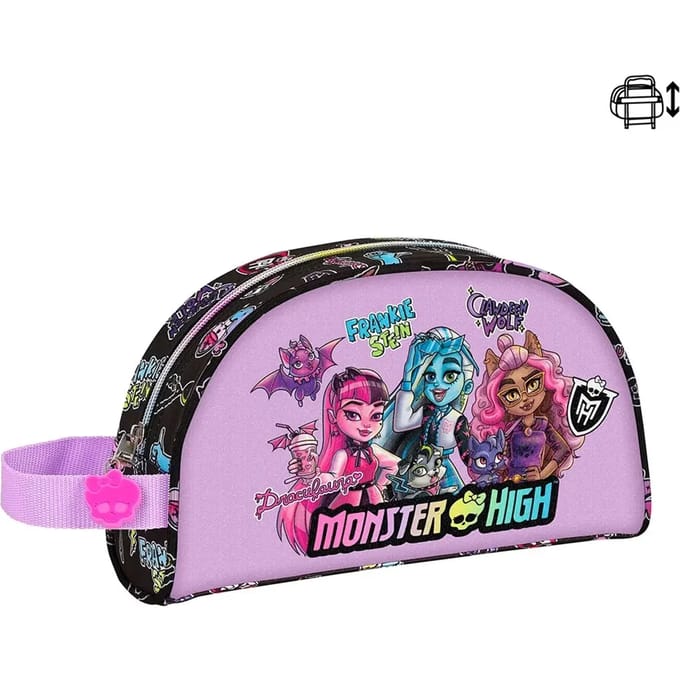 Op trolley te bevestigen toilettas Safta Monster High 26x16x9 cm