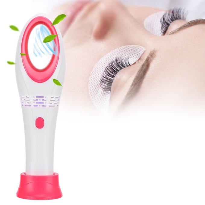 Draagbare USB Wimperverlenging Bladeless Ventilator Blower Geënte Wimperdroger Rood Wit white