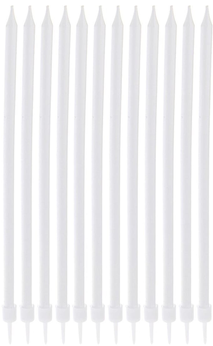 Orion - Verjaardagskaarsjes - Lang - Wit - 14,5 cm