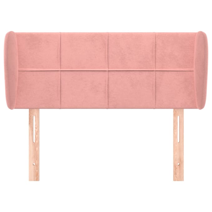 vidaXL - Hoofdbord - met - randen - 103x23x78/88 - cm - fluweel - roze