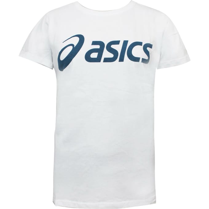 Asics Logo Heren Wit T-Shirt