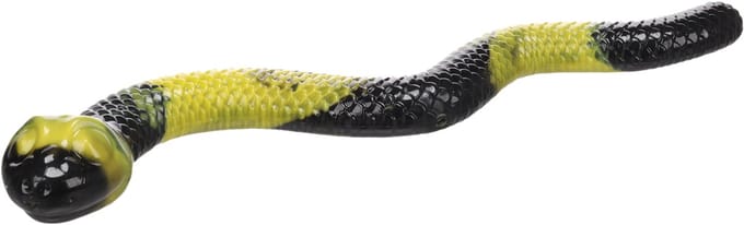 FLAMINGO - SPEELGOED SNEAKY SNAKE GEEL/ZWART 42x13x5,5CM