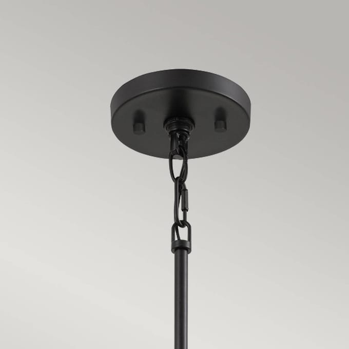 Quoizel LED Hanglamp Bismarck | 1X E27 Max 60W | Dimbaar | Earth Black