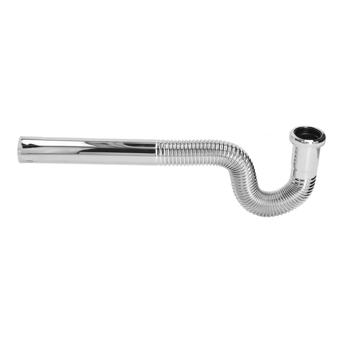 Messing Flexibele P-bocht Pijp Gegolfd Decoratief Geen Geur Buigbaar Wastafelafvoer Buis voor Badkamer white