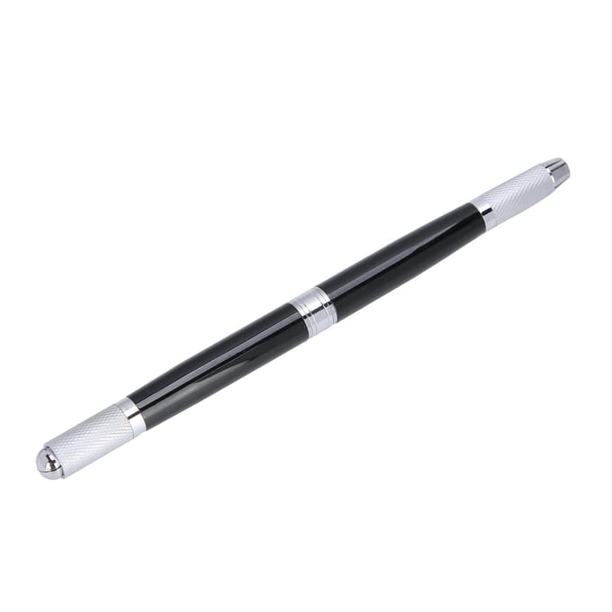 Draagbare Make-up Wenkbrauw Lip Handmatige Tattoo Pen Metaal Microblading Pen AccessoireZwart gray