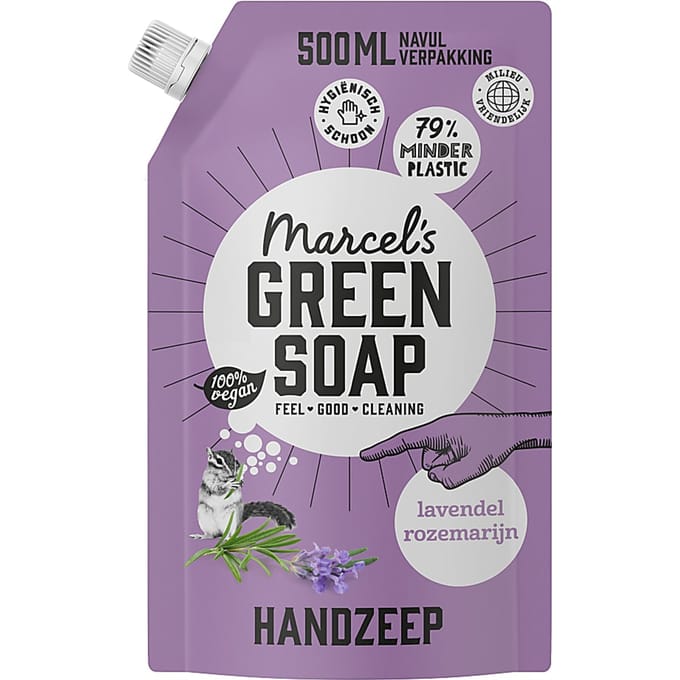 Marcel's Green Soap Handzeep Lavendel & Rozemarijn Stazak 500ml