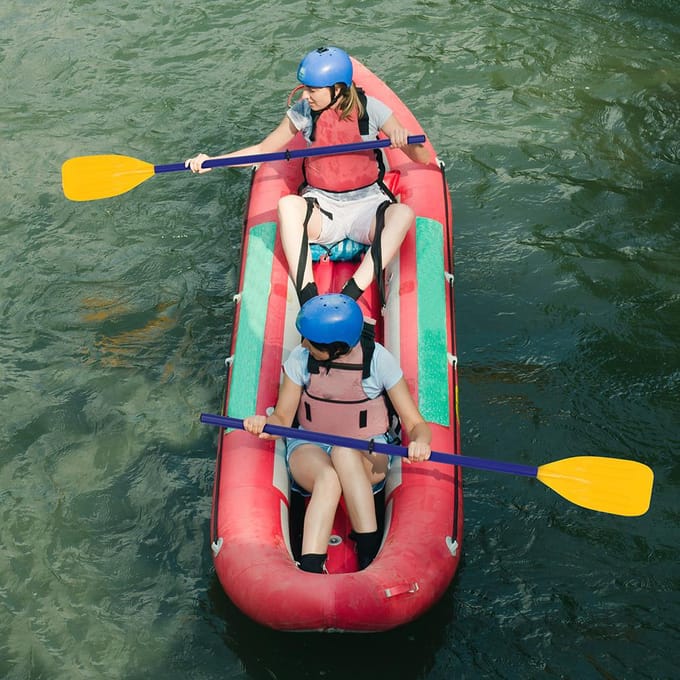 1 Paar Afneembare Kajak Kano Opblaasboot Peddel Riem Watersport Accessoire zwart