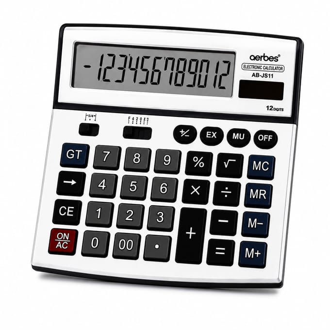 AERBES Rekenmachine - Bureaurekenmachine - Calculator met grote toetsen -