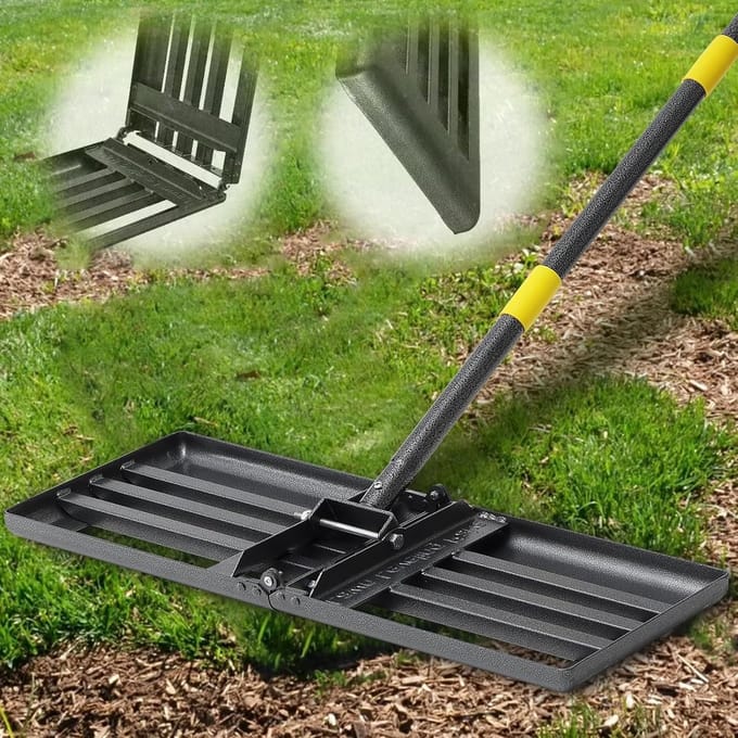 Gazonhark Nivelleerhark Metaal Grasvlakker 157 cm Tuinwerktuig