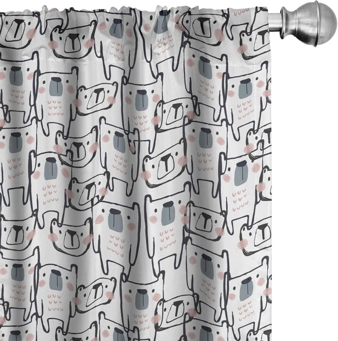 ABAKUHAUS Gordijnen – 2-delige set 75x245 cm – microvezel multikleurig