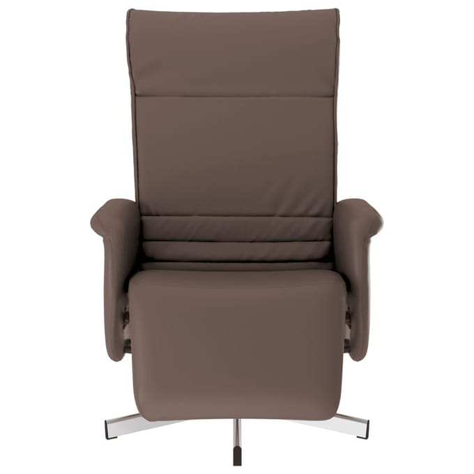 vidaXL - Fauteuil - verstelbaar - met - voetensteun - kunstleer - bruin