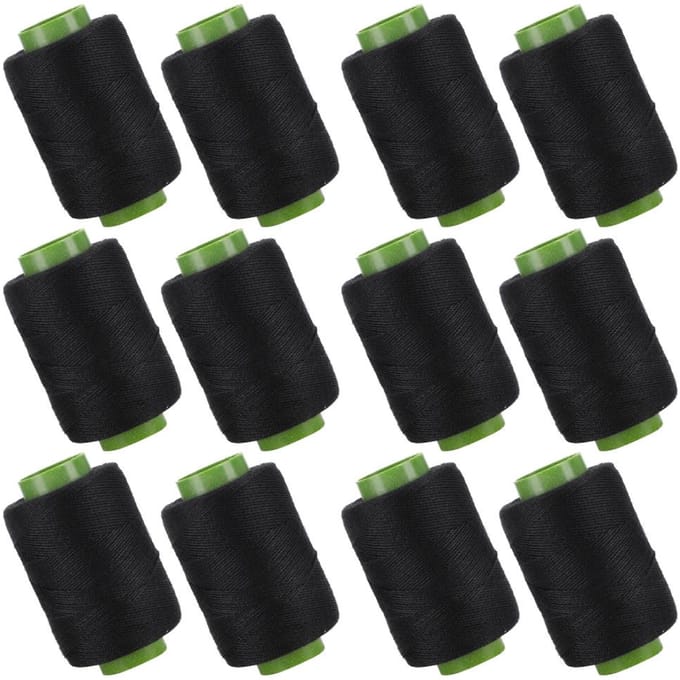 Fil à broder noir Bobine de fil polyester pour quilting Machine à piquer Couture à la main black