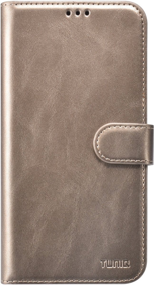 TUNIQ Booktype hoesje - iPhone 16 Pro Max - Goud - met pasjeshouder voor 3 pasjes