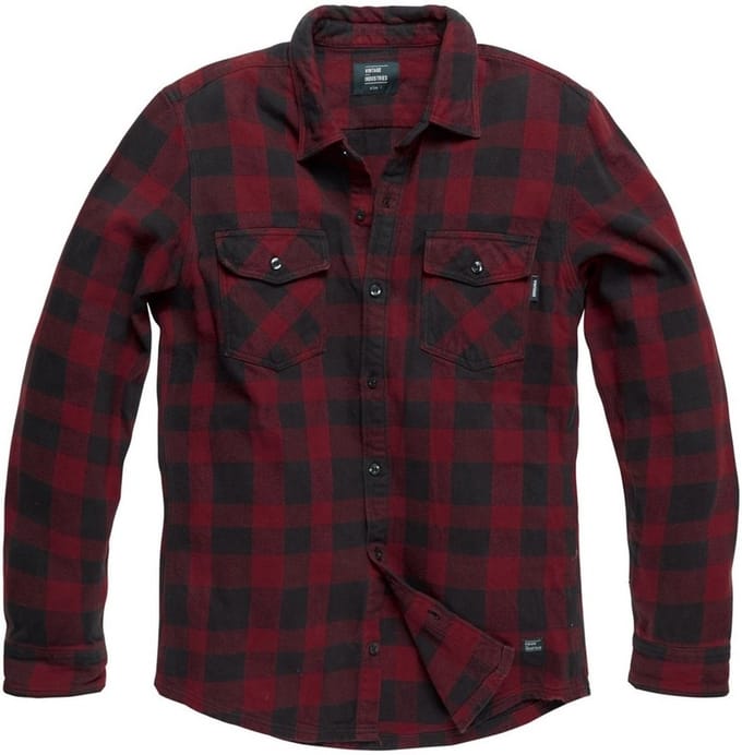 Vintage Industries Globe heavyweight shirt red S
