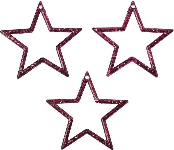 Decoratieve ster bes glitter tafeldecoratie Kerstmis 4,5 cm 120 st, 12