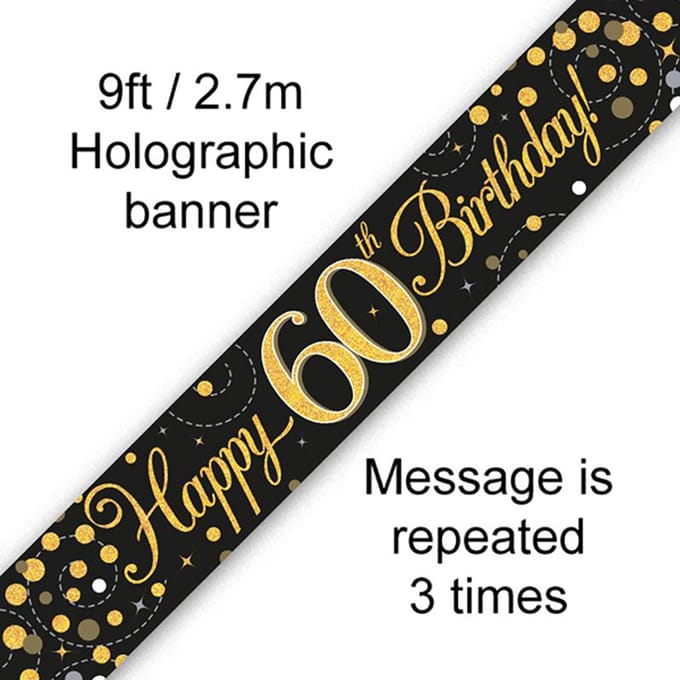 Oaktree - Banner 60 jaar Zwart en Goud