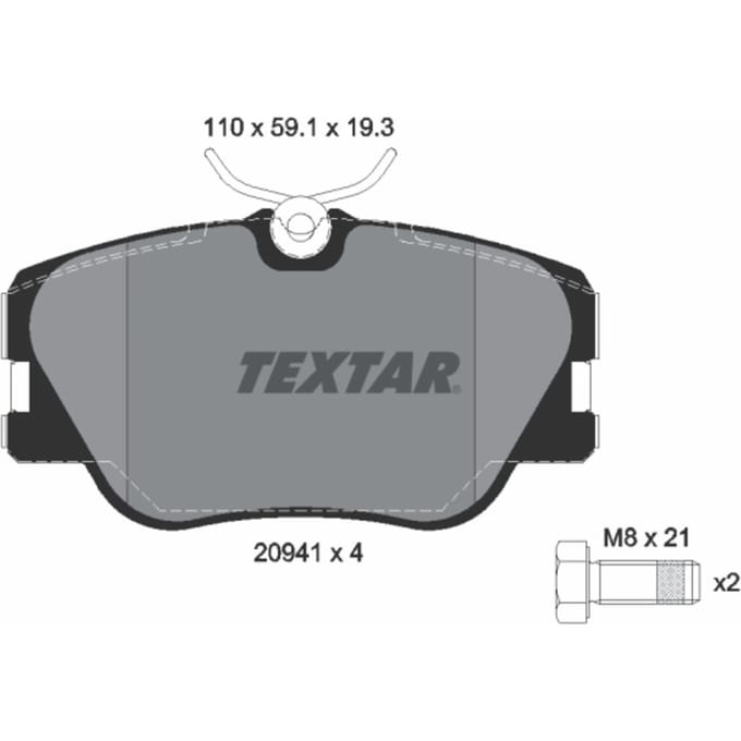Remblokset TEXTAR 2094102, voor