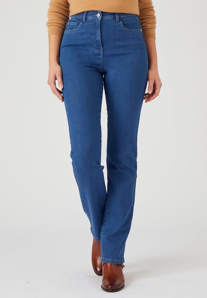 Damart - Jeans met 5 zakken - Dames - Blauw - 48