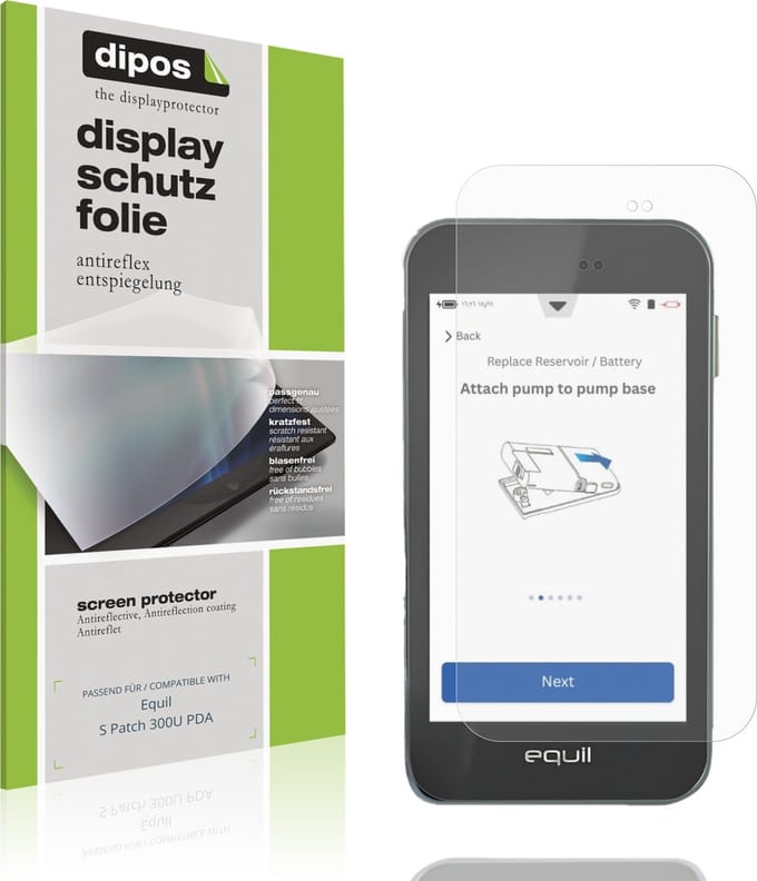 dipos – 4x Matte Beschermfolie geschikt voor Equil S Patch 300U PDA | Krasbestendige & antireflecterende Screenprotector Ultra-Thin