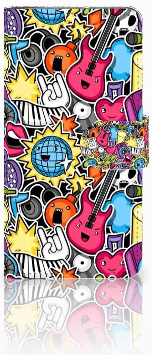 Motorola Moto G7 Play Wallet Case met Pasjes Punk Rock