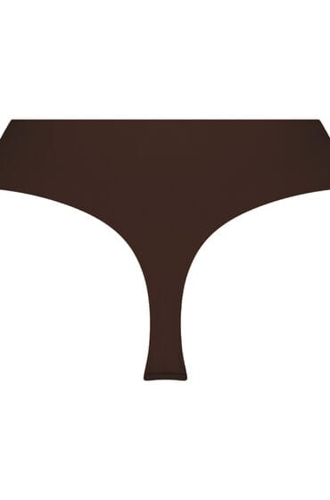 Hunkemöller Dames Lingerie String Smooth - Bruin - maat XS