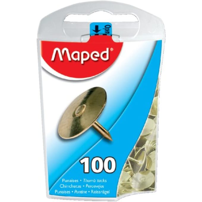 Punaises Maped messing 100 stuks