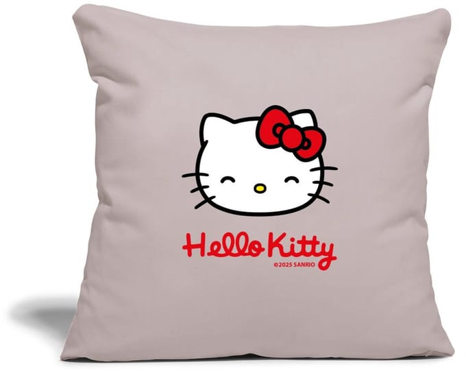 Hello Kitty Lacht Met Hello Kitty-Letters Sierkussenhoes, 45 x 45 cm