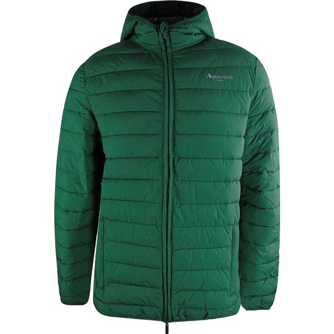 Aquascutum Actieve gewatteerde jas met capuchon voor heren (Jager Groen)