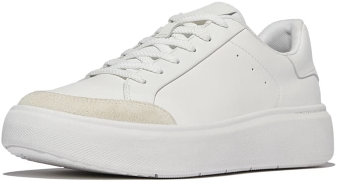 FitFlop FitFlop Rtg Leather/Suede Sneakers WIT - Maat 43