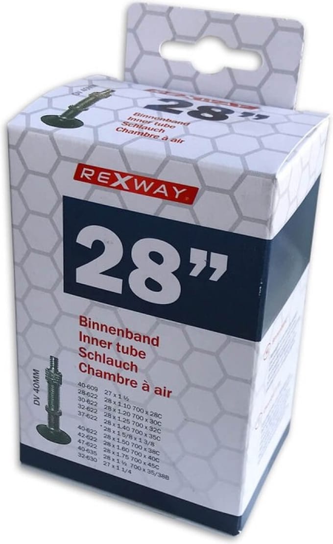 Rexway - Binnenband Fiets - Hollands Ventiel - 40 mm -  28 x 1 5/8 x 1 3/8