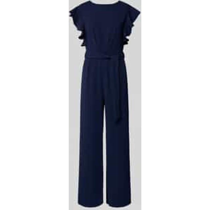Jumpsuit met strikceintuur en steekzakken