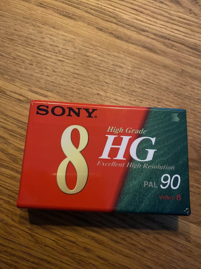 SONY VIDEO8 High grade Tape Cassette 90 Minuten HG VIDEO 8 PAL