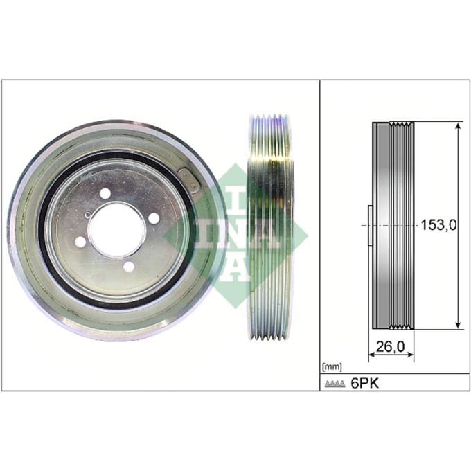 Schaeffler Ina Riemschijf, krukas INA 544 0040 10