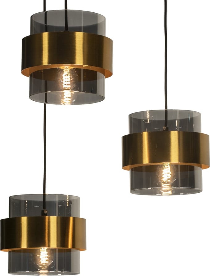 Lumidora Hanglamp 74711 - CASSIS - 3 Lichts - E27 - Goud - Metaal - ⌀ 41 cm