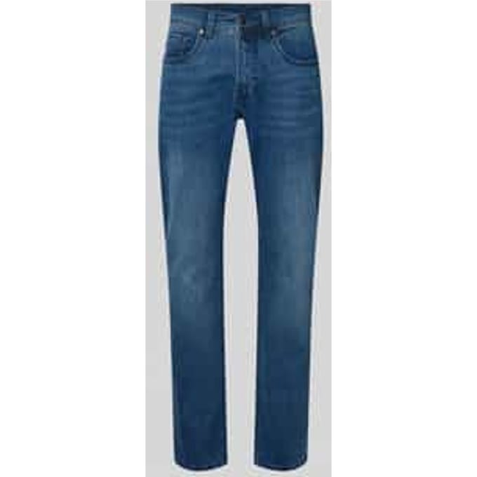 Tapered fit jeans in used-look model 'Lyon'