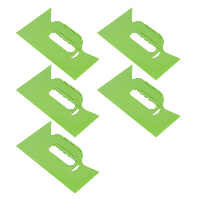 5 Stuks 10 Inch Plamuurmes PP Plastic Flexibel Multihoek Verfschraper voor Gipsplaat Schilderen green