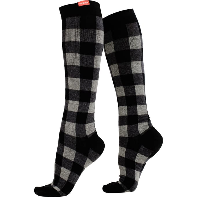 Katoenen 15-20 mmhg gegradueerde compressiesokken - Heathered Gray