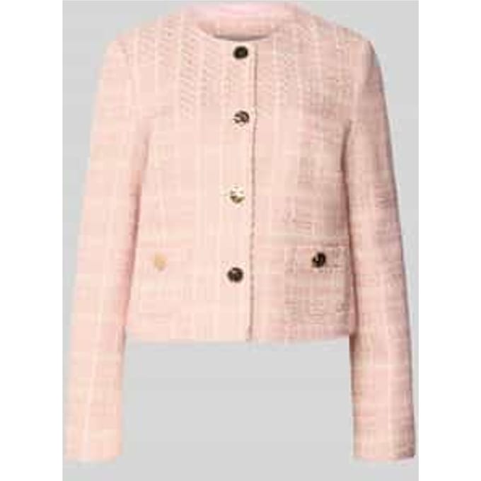 regular fit blazer in bouclé-look