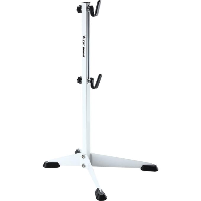 Support de stationnement pour vélo, support de rangement pour Garage intérieur, hauteur réglable blanc