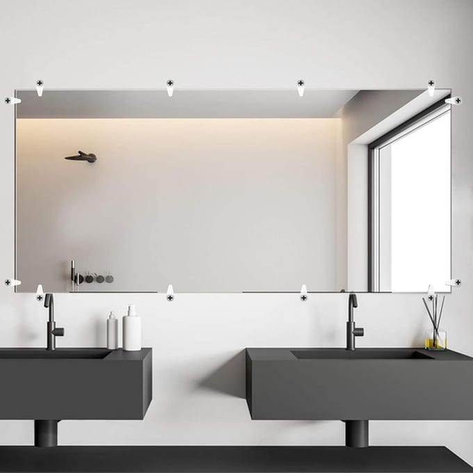50 STUKS Glasklemmen Glaspaneelklemmen Spiegelklemmen Antislip Waterdicht Transparant Vast wit