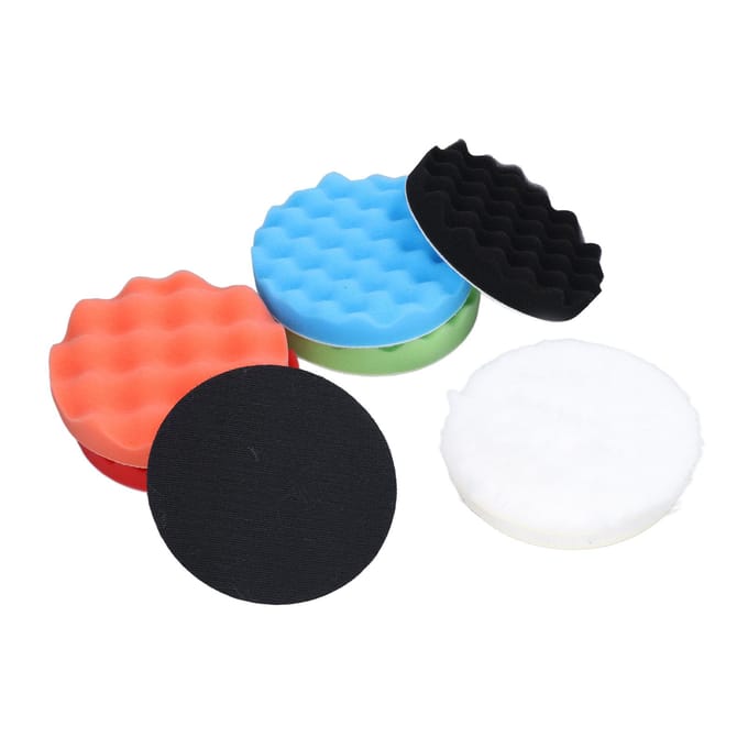 9Pcs Polishing Pad Buffing Sponge 150mm Diameter Cleaning Tool Set Kit for Car Boat red