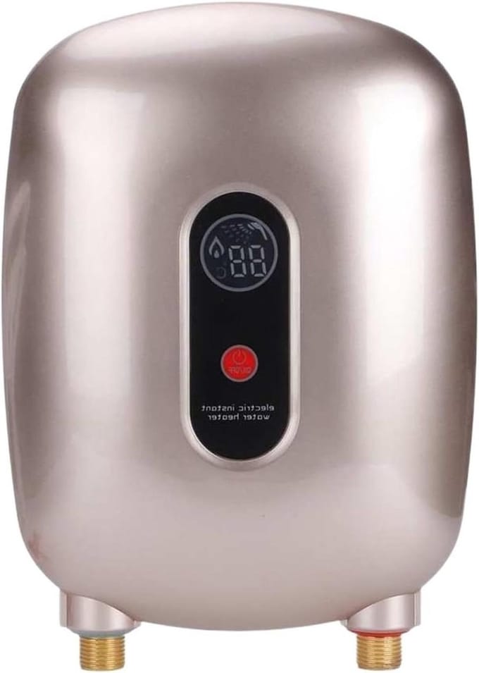 Doorstroomverwarmer - Boiler Tankloos - Snel Douchen - 3 Seconden Verwarming - 3500W - Goud