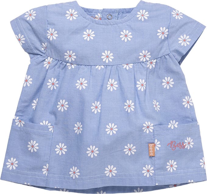 BESS Maat 56 Flowers Blue Blouse 22161-005