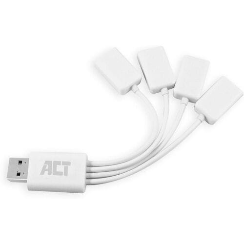 ACT USB hub 4 poorts USB-A, flexibel AC6210